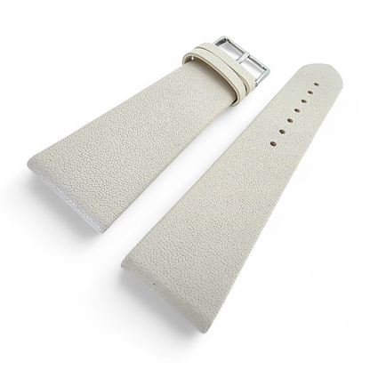 Infinity Edge Italian Leather Watch Strap 18mm 20mm Starlight Cream