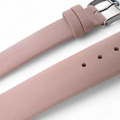 Infinity Edge Italian Leather Watch Strap 20mm Pink