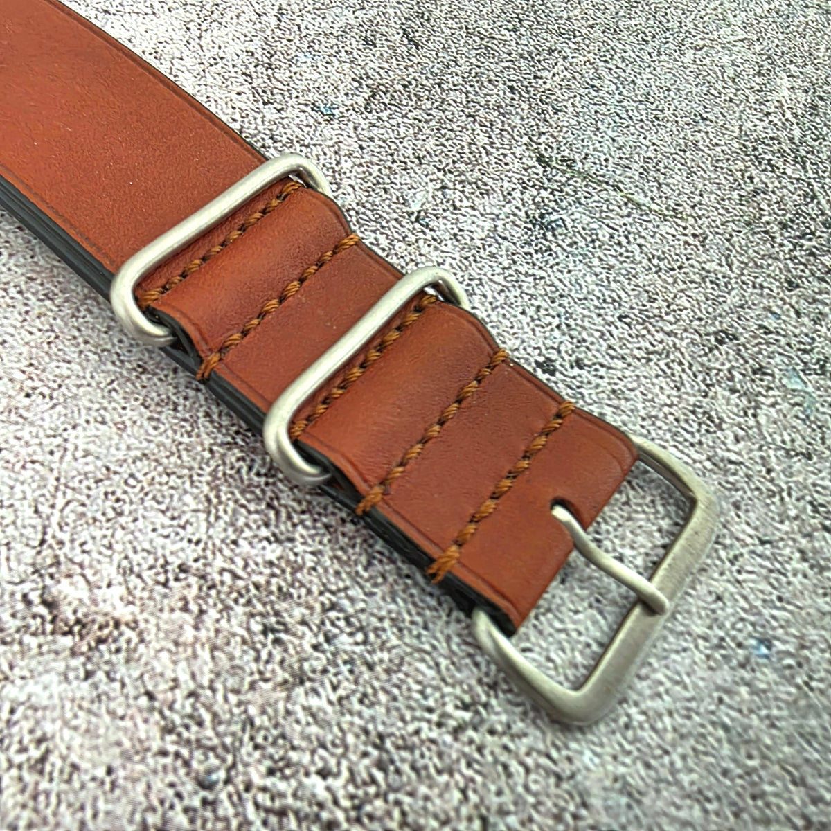 French Novonappa Leather One Piece Strap 20mm Brown