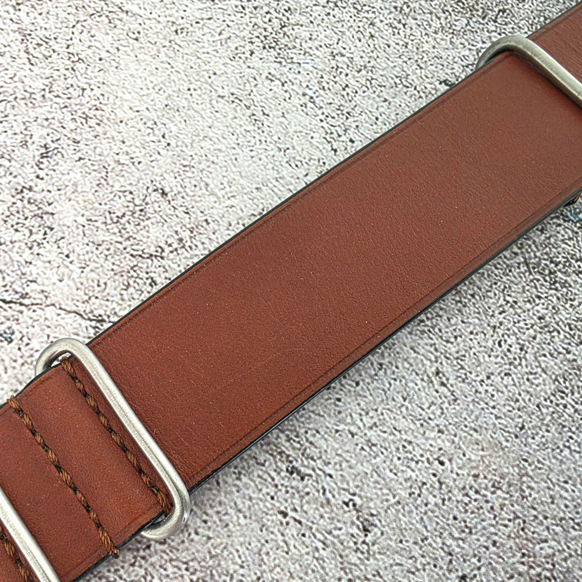 French Novonappa Leather One Piece Strap 20mm Brown