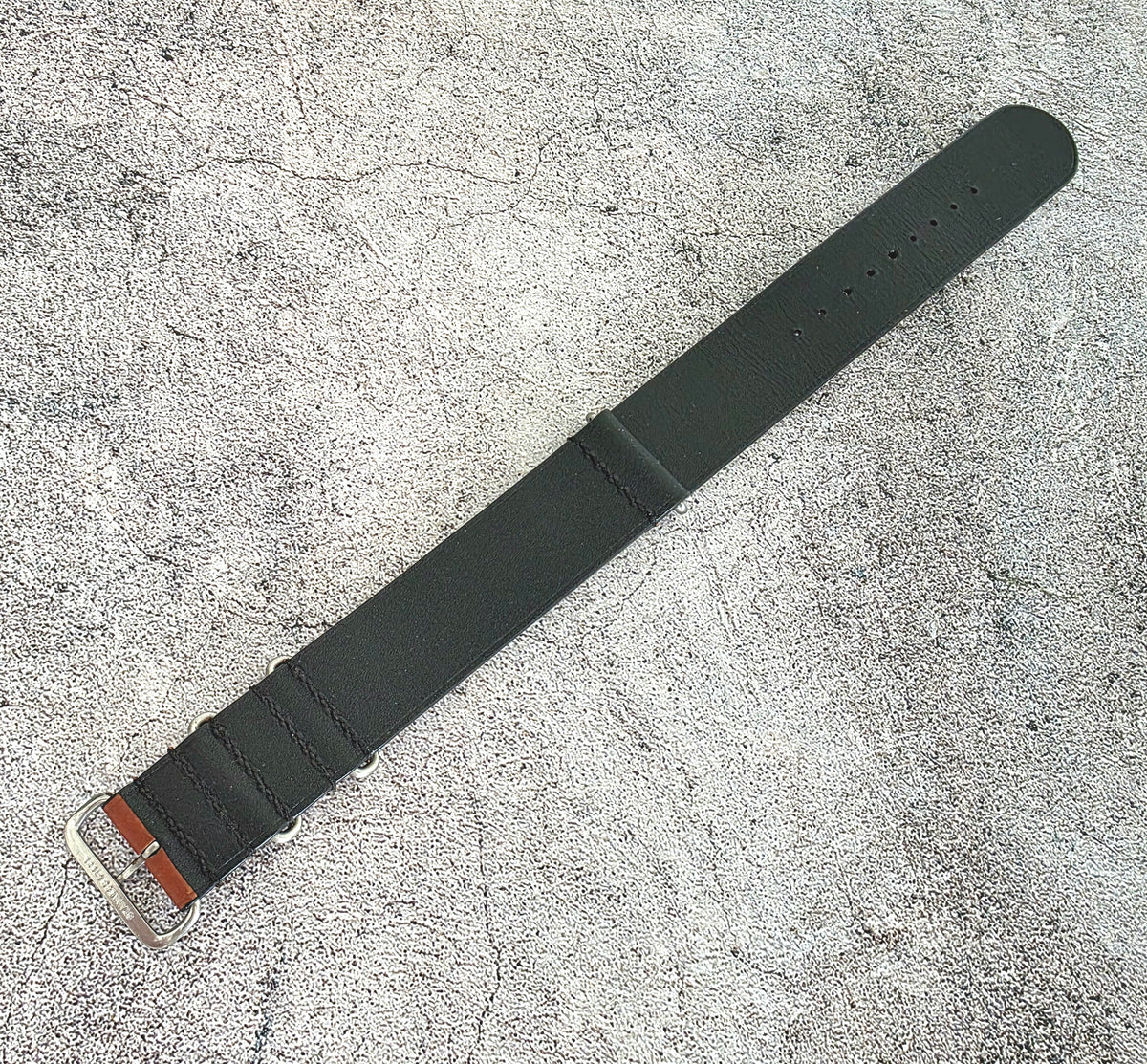 French Novonappa Leather One Piece Strap 20mm Brown