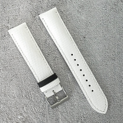 FKM Rubber Sailcloth Watch Strap Band 20mm White