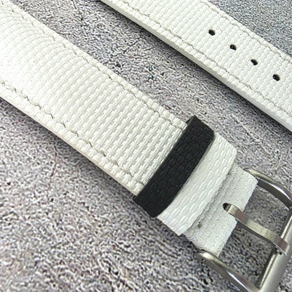 FKM Rubber Sailcloth Watch Strap Band 20mm White