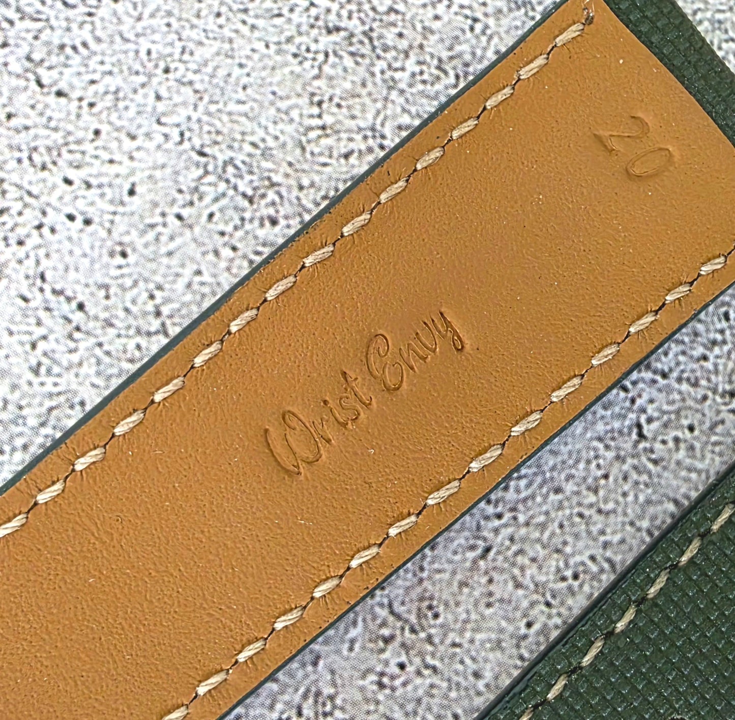 Sailcloth Deployant Watch Strap Band 20mm Fern Green