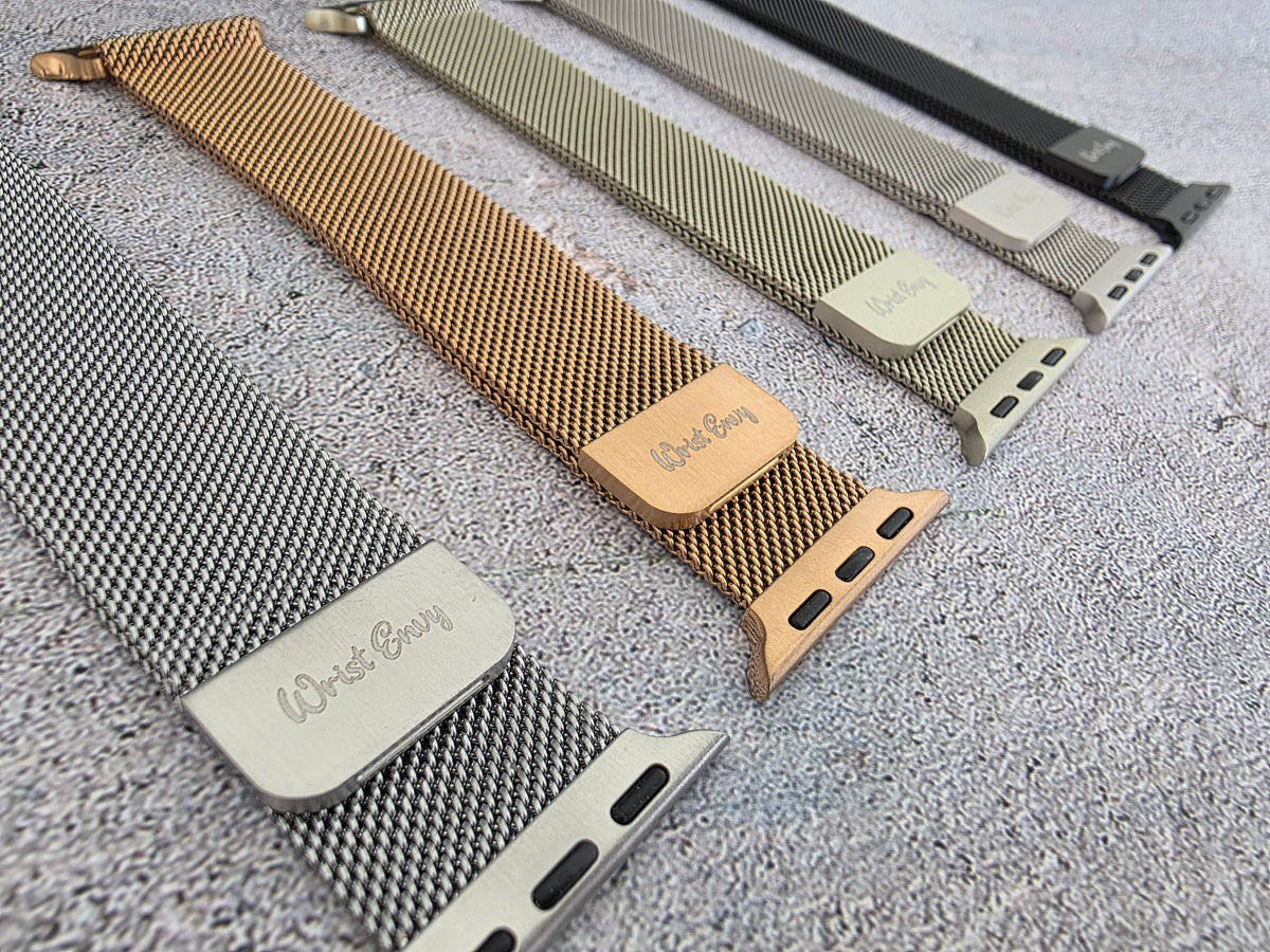 Milanese Mesh Steel Bracelet for Apple Watch Champagne Gold