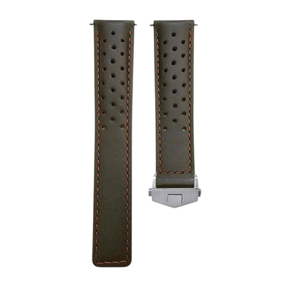 Luxury Calf Leather Rally Straps For Deployant Clasps All Brown