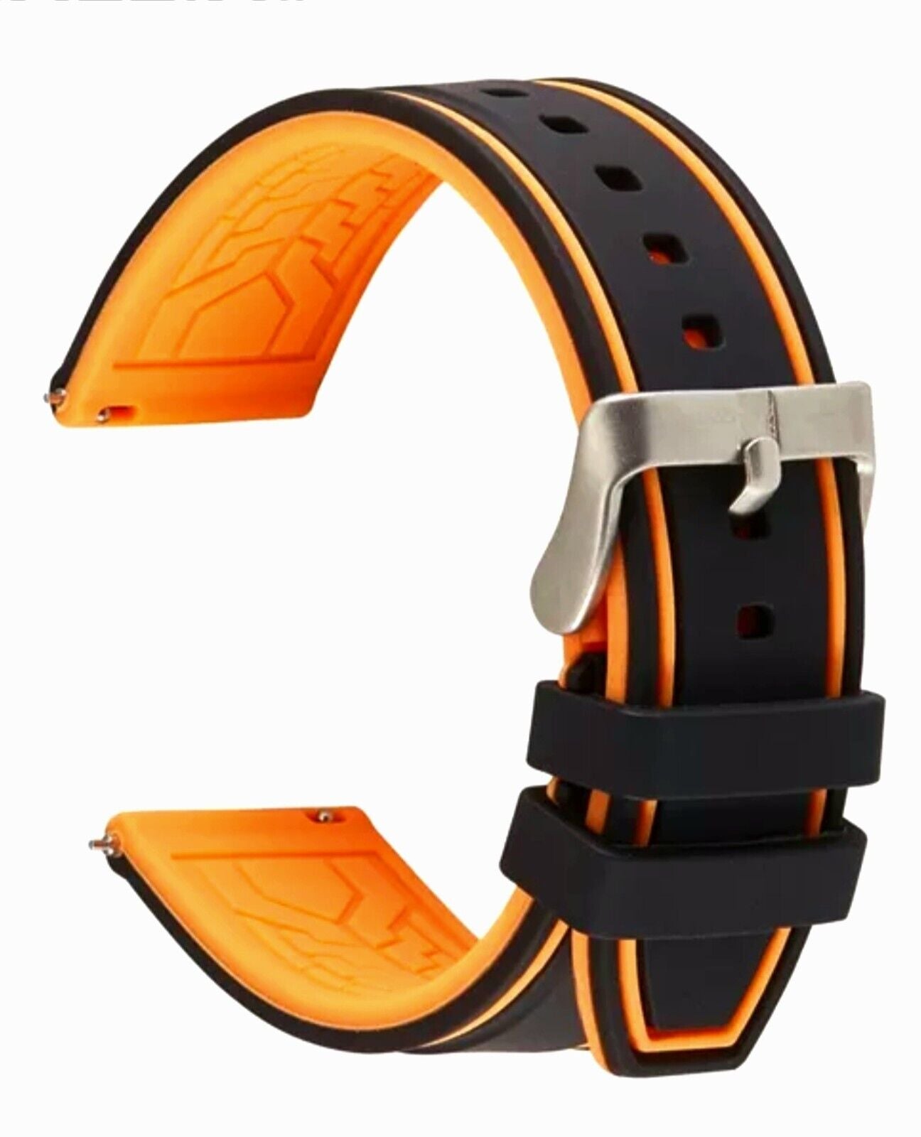 Orange silicone sale watch strap