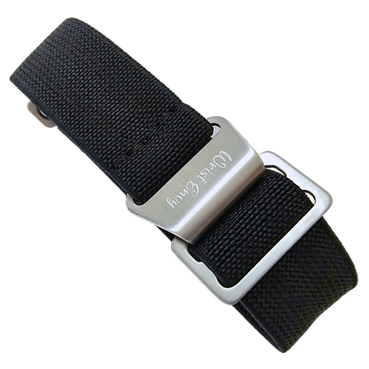 Elastic Nylon Marine Nationale Watch Strap Band 20mm 22mm Black Shades