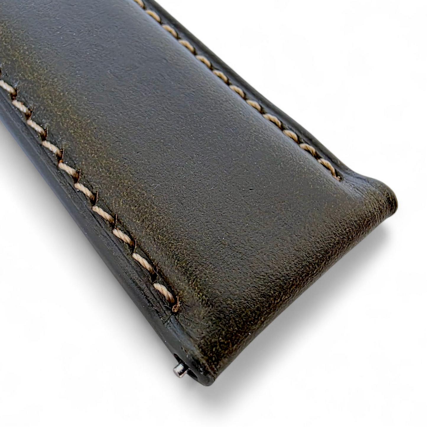 Genuine Horween Chromexcel Full Grain Leather Watch Strap 20mm 22mm Olive Green