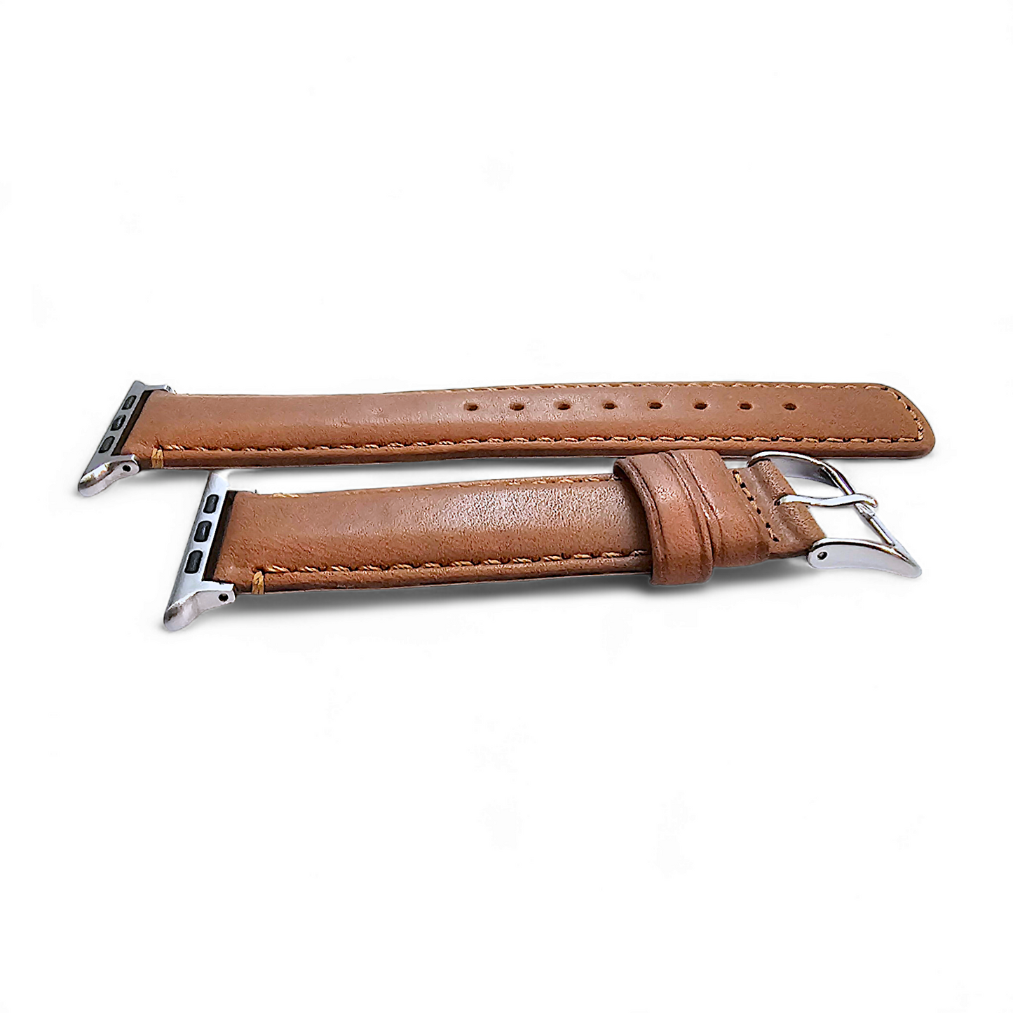 Horween Leather Watch Strap For Apple IWatch Caramel Brown