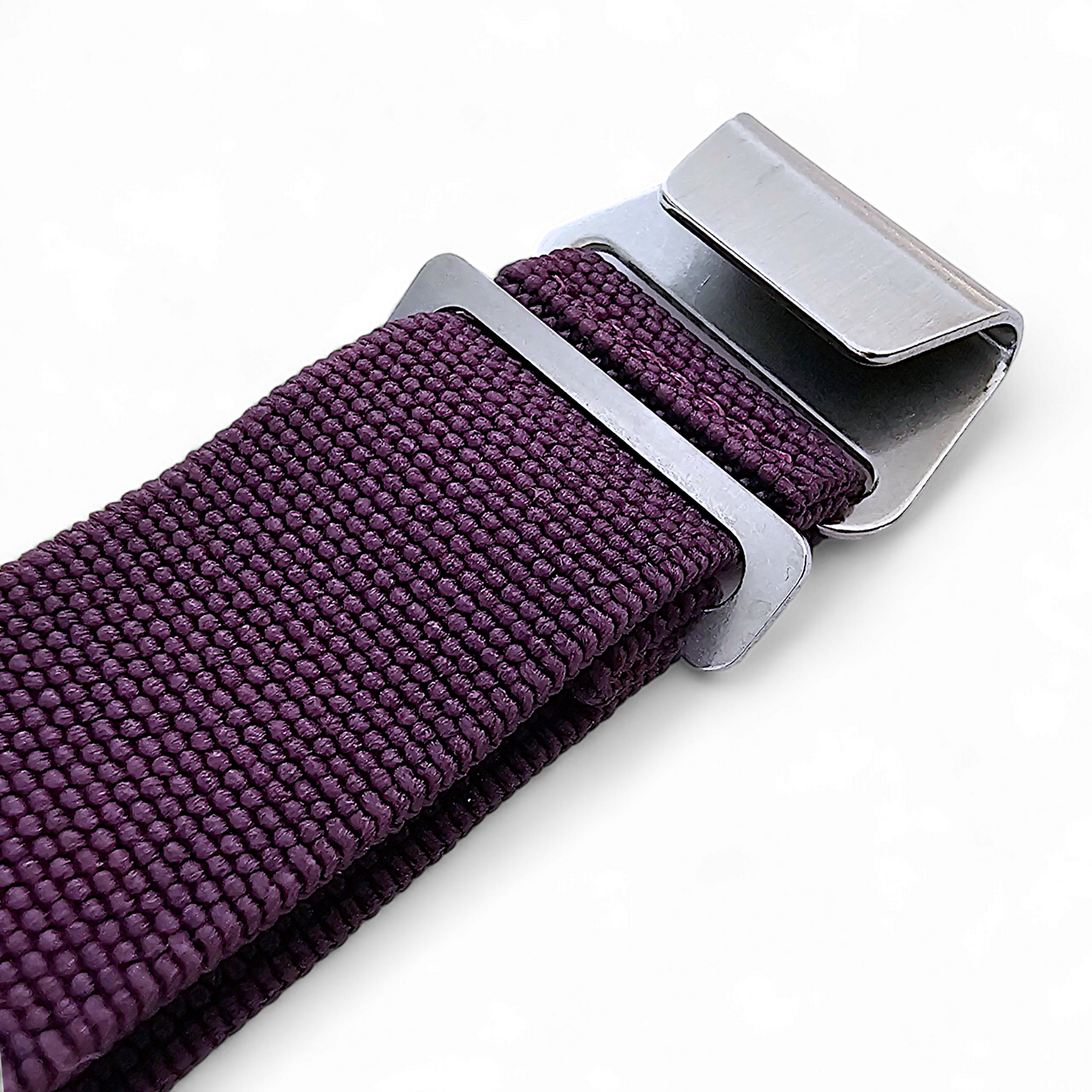 Marine Nationale Watch Strap Elastic Nylon Parachute 18mm 20mm 22mm Purple