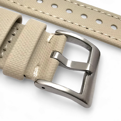 Sailcloth Watch Strap Band Two Piece 20mm 22mm Beige