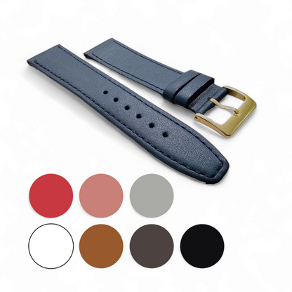 Luxury Stitched Leather Watch Strap Band Replacement Mens Womens 8mm to 22mm UK