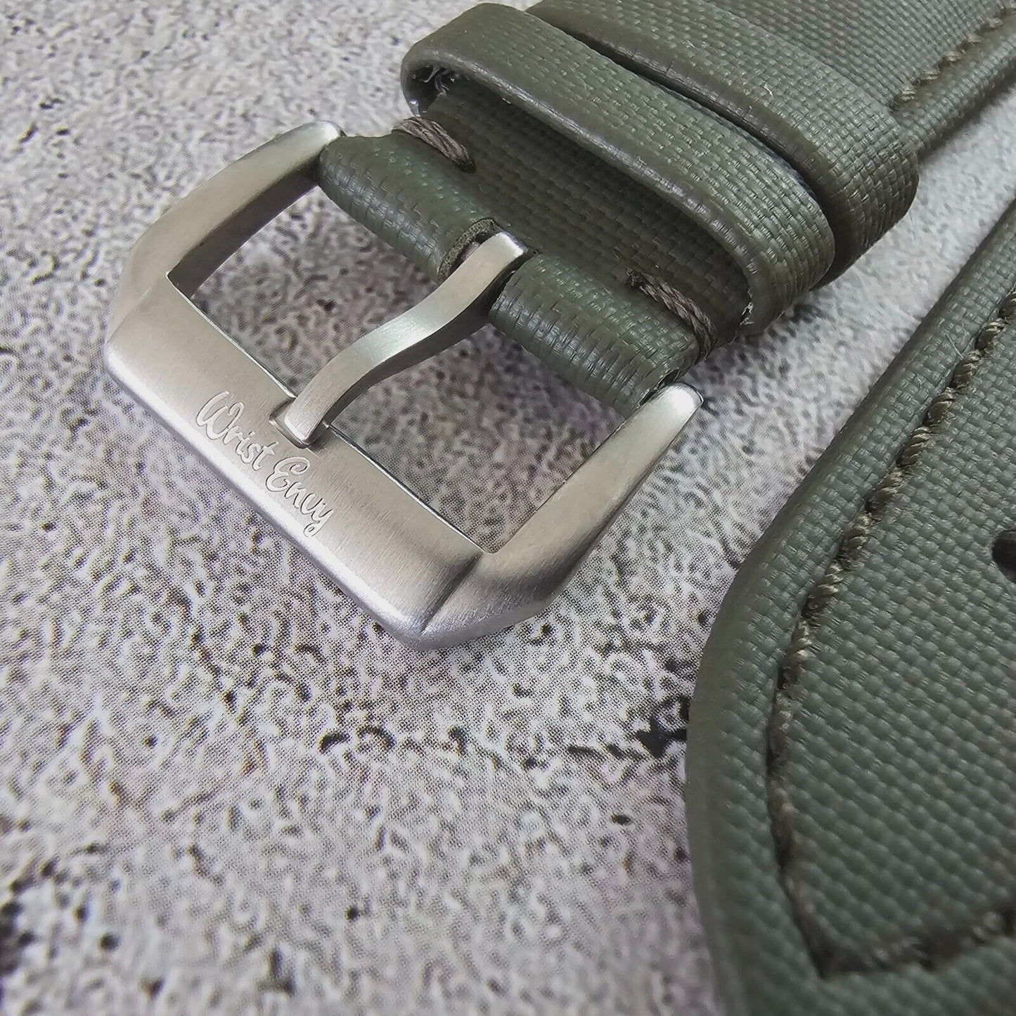 Sailcloth Watch Strap 20mm 22mm Olive Green
