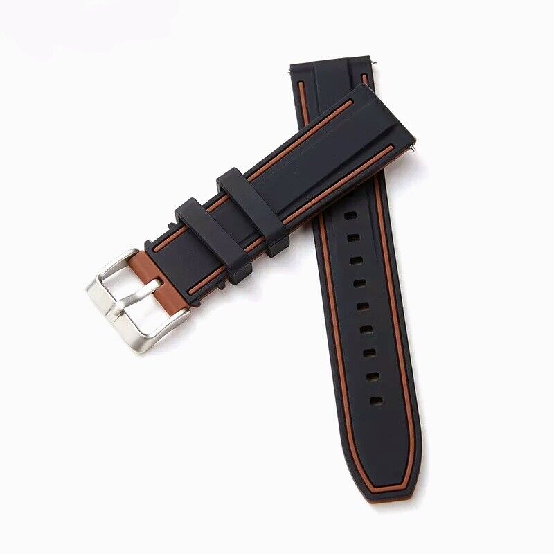 Silicone leather sale watch band