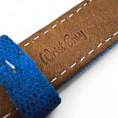 Distressed Thick Canvas Watch Strap Band Military Sailcloth Mens Blue 20mm 22mm