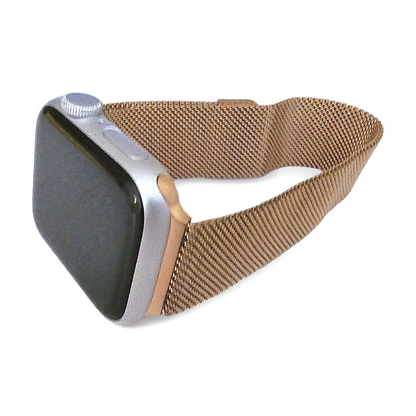 Milanese Steel Loop Bracelet For Apple Watch Retro Pink Gold