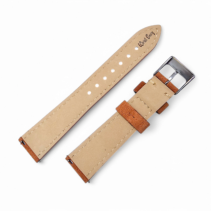 Italian Suede Watch Strap 20mm 22mm Terracotta Orange