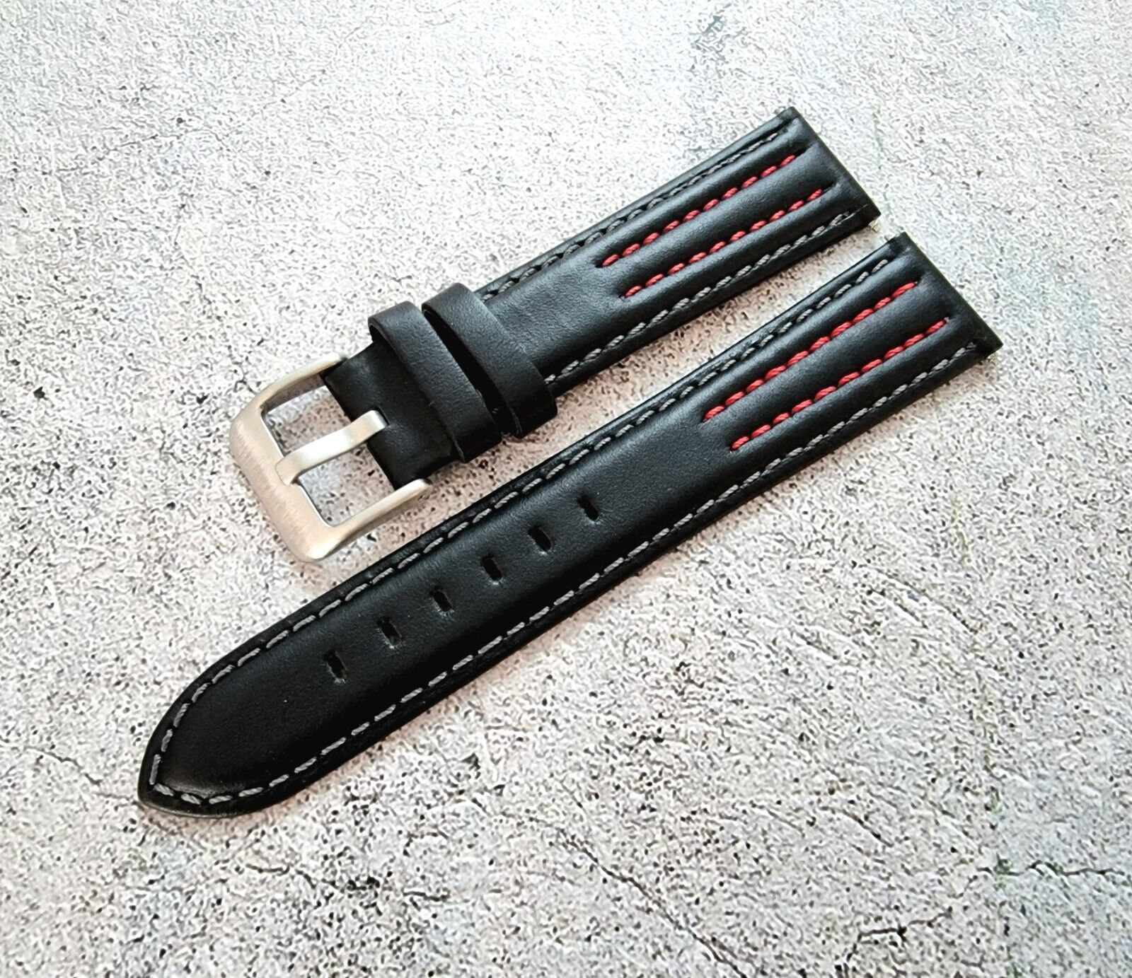 Padded leather watch discount strap