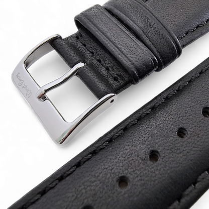 Horween Dublin Leather Watch Strap 20mm 22mm Black