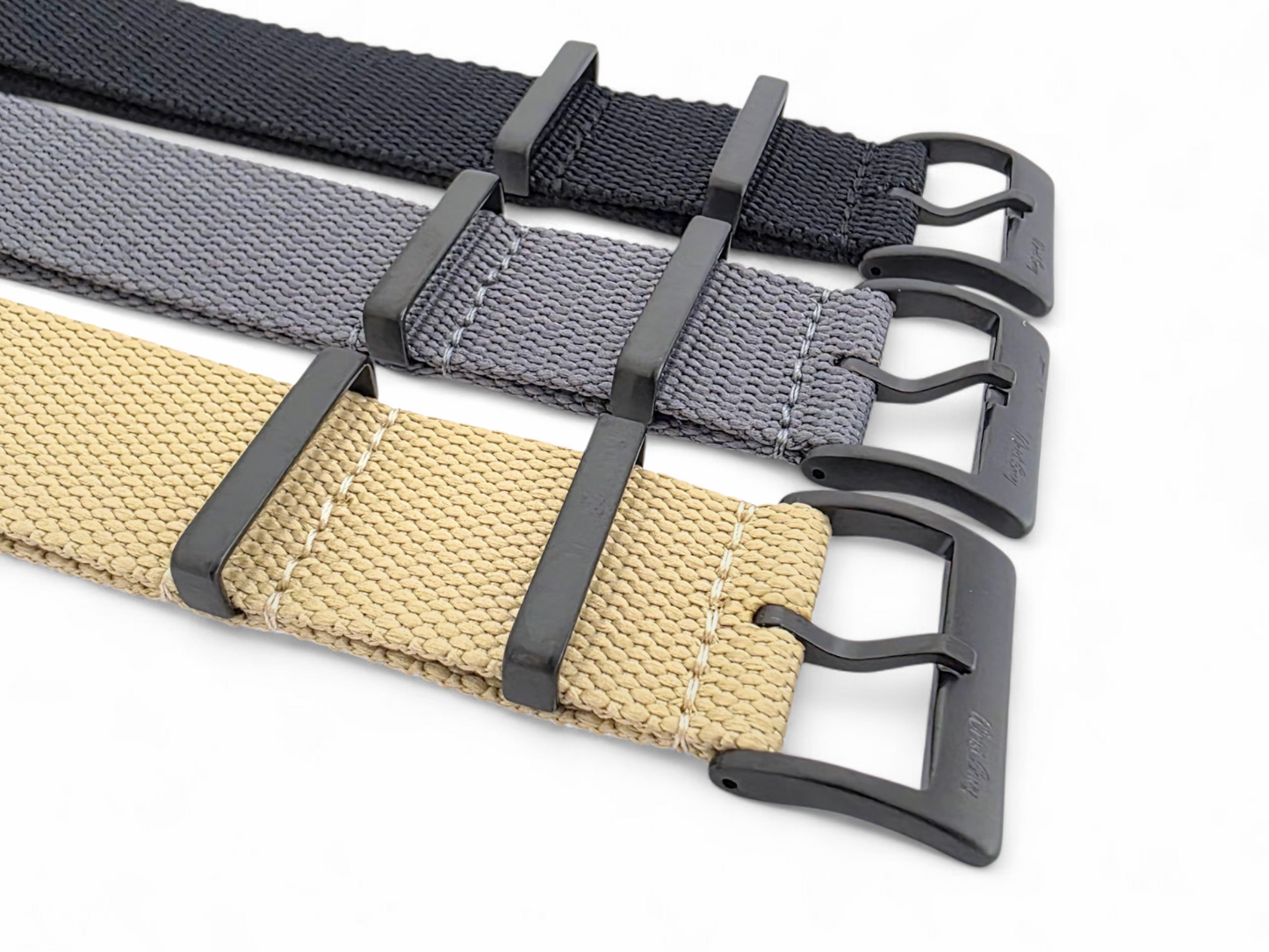 Arbor Hemp Black Buckle Military Watch Strap 20mm 22mm Desert Sand