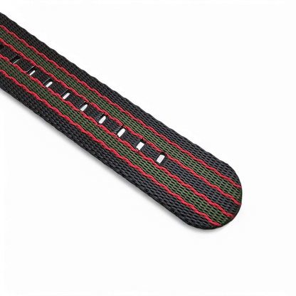 Nylon 1.4mm Thick Military Watch Strap James Bond 007 Black Red Green 20mm 22mm