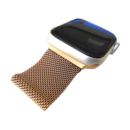 Milanese Steel Loop Bracelet For Apple Watch Retro Pink Gold