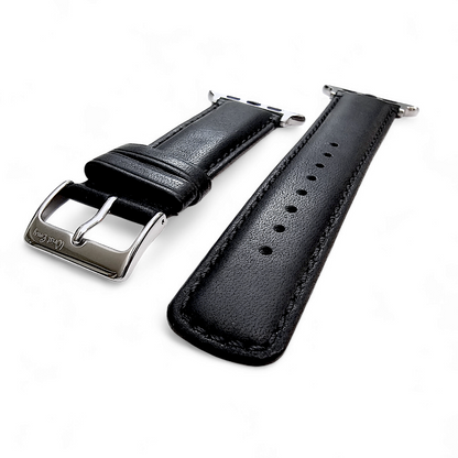 Horween Leather Watch Strap For Apple IWatch Black