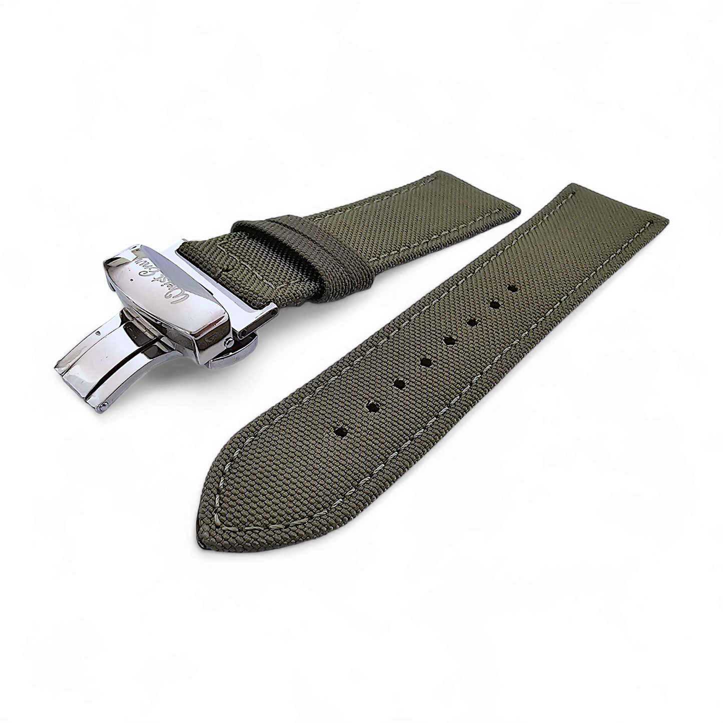 Canvas Deployment Clasp Watch Strap Band Sailcloth 20mm 22mm