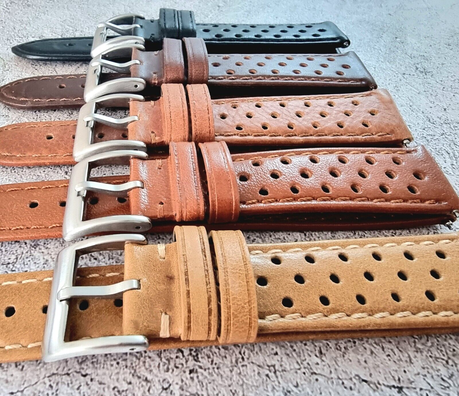 Vintage leather sale watch strap 18mm