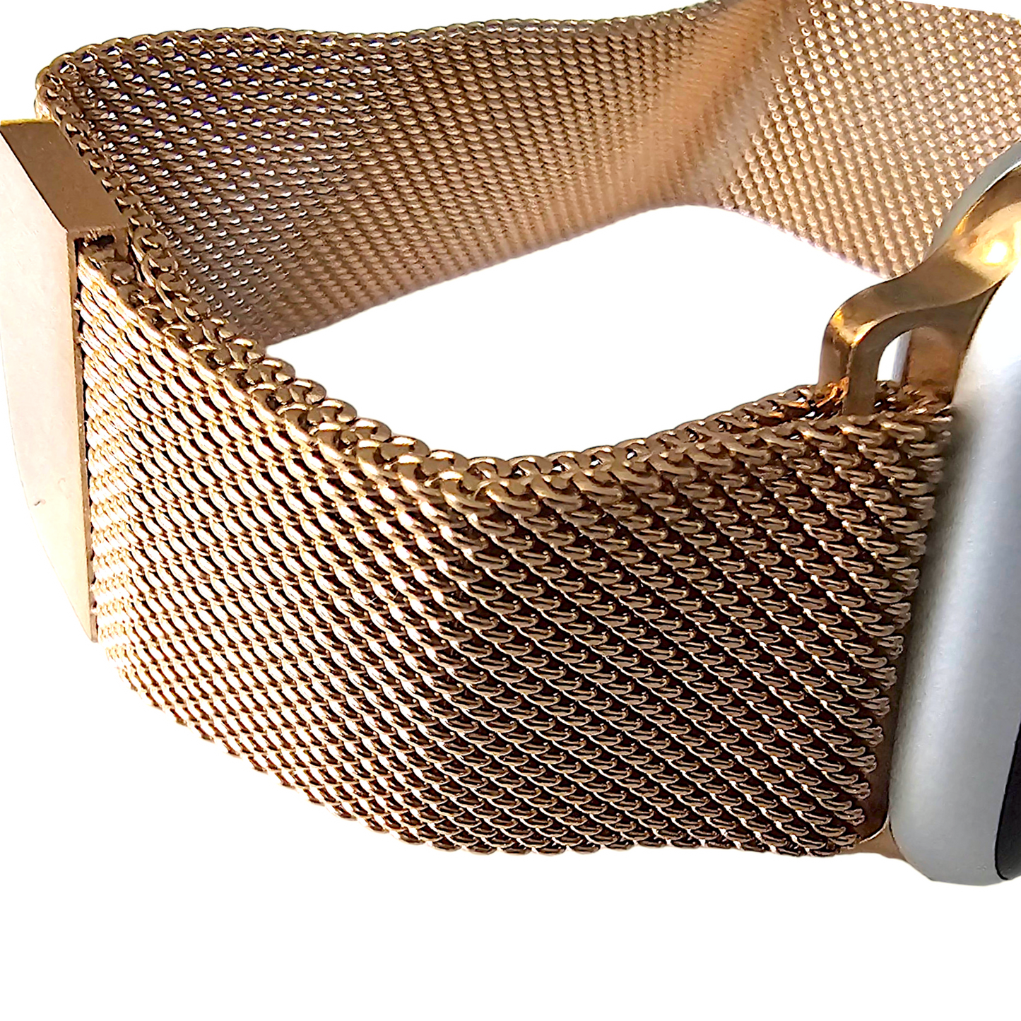 Milanese Steel Loop Bracelet For Apple Watch Retro Pink Gold