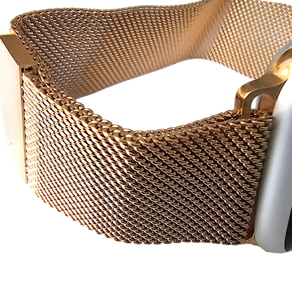 Milanese Steel Loop Bracelet For Apple Watch Retro Pink Gold