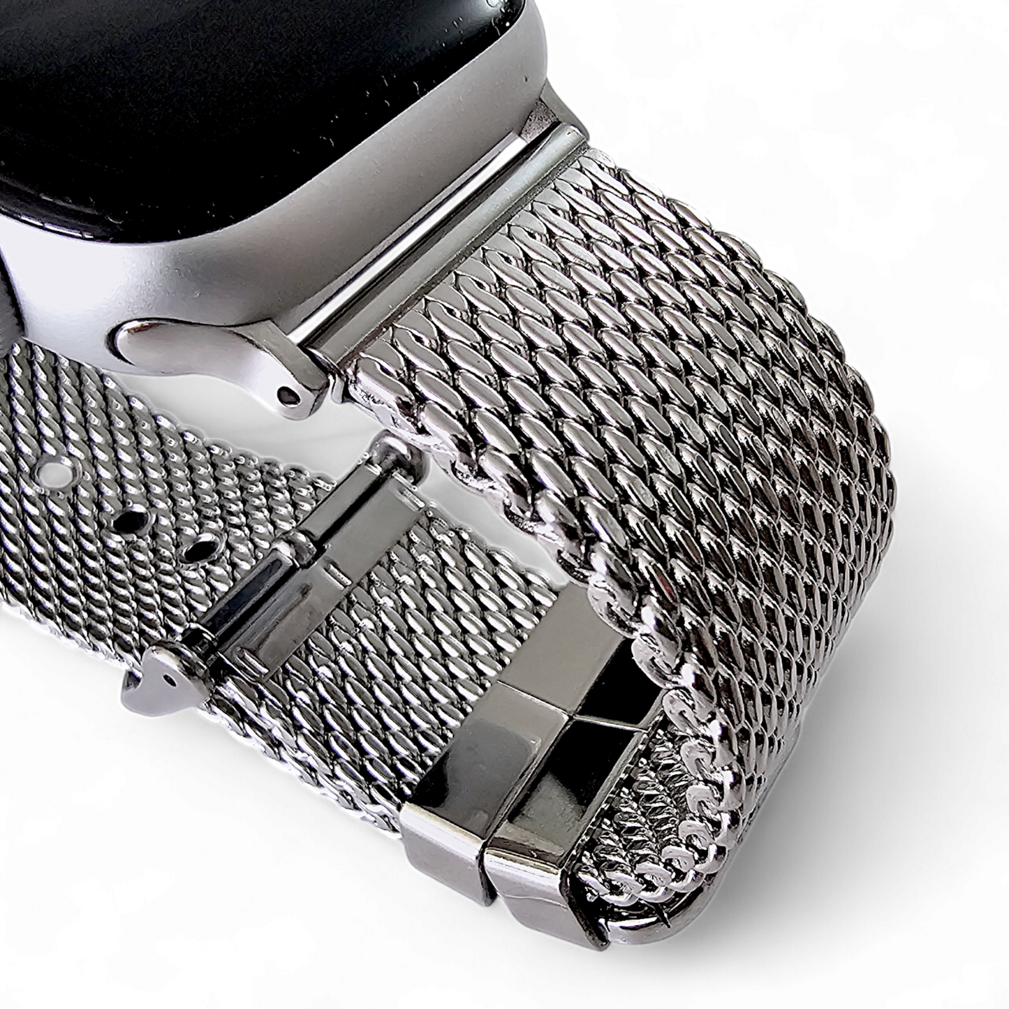 Shark Mesh 2.6mm Thick 316L Stainless Steel Bracelet For Apple Iwatch