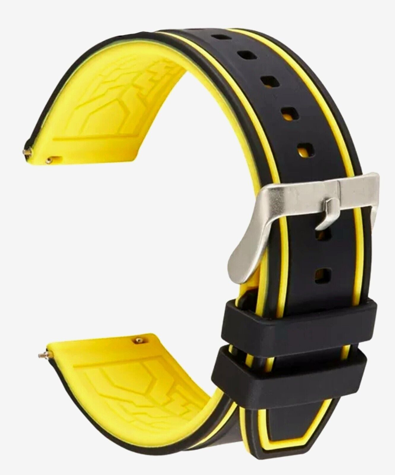 Yellow silicone watch online straps