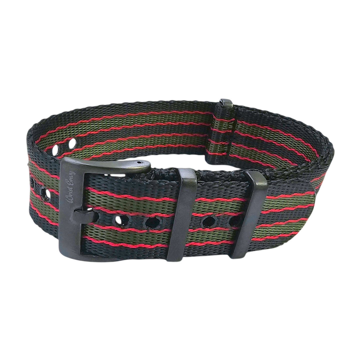 Nylon 1.4mm Thick Military Watch Strap Black Buckle James Bond 007 20mm 22mm