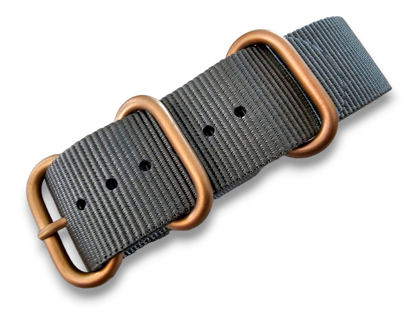 NATO Zulu G10 Nylon Watch Strap Bronze PVD Buckle 20mm 22mm