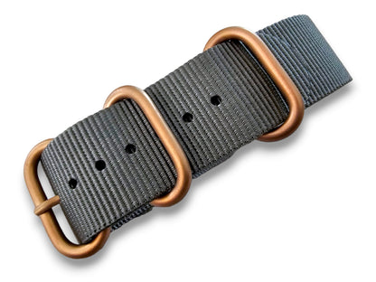 NATO Zulu G10 Nylon Watch Strap Bronze PVD Buckle 20mm 22mm