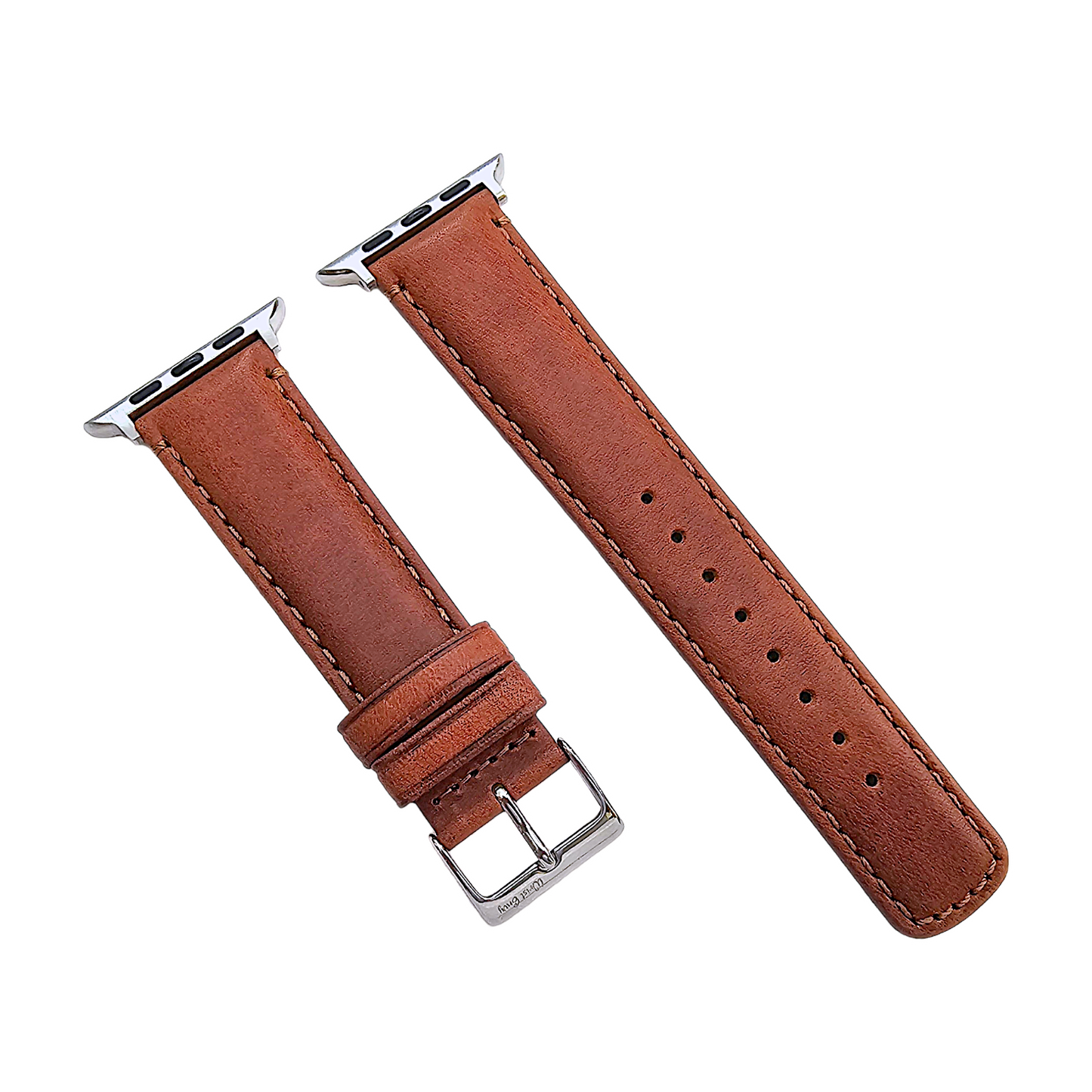 Horween Leather Watch Strap For Apple IWatch Chestnut Brown