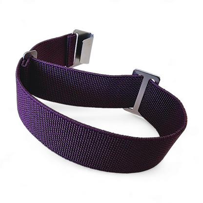 Marine Nationale Watch Strap Elastic Nylon Parachute 18mm 20mm 22mm Purple