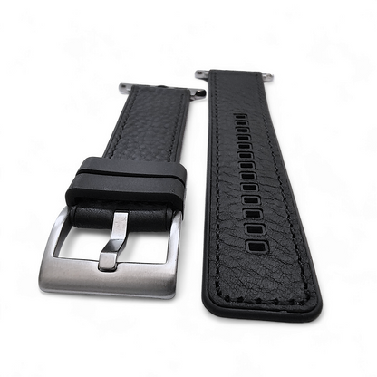 Hybrid Leather & FKM Rubber Watch Strap Band For Apple IWatch