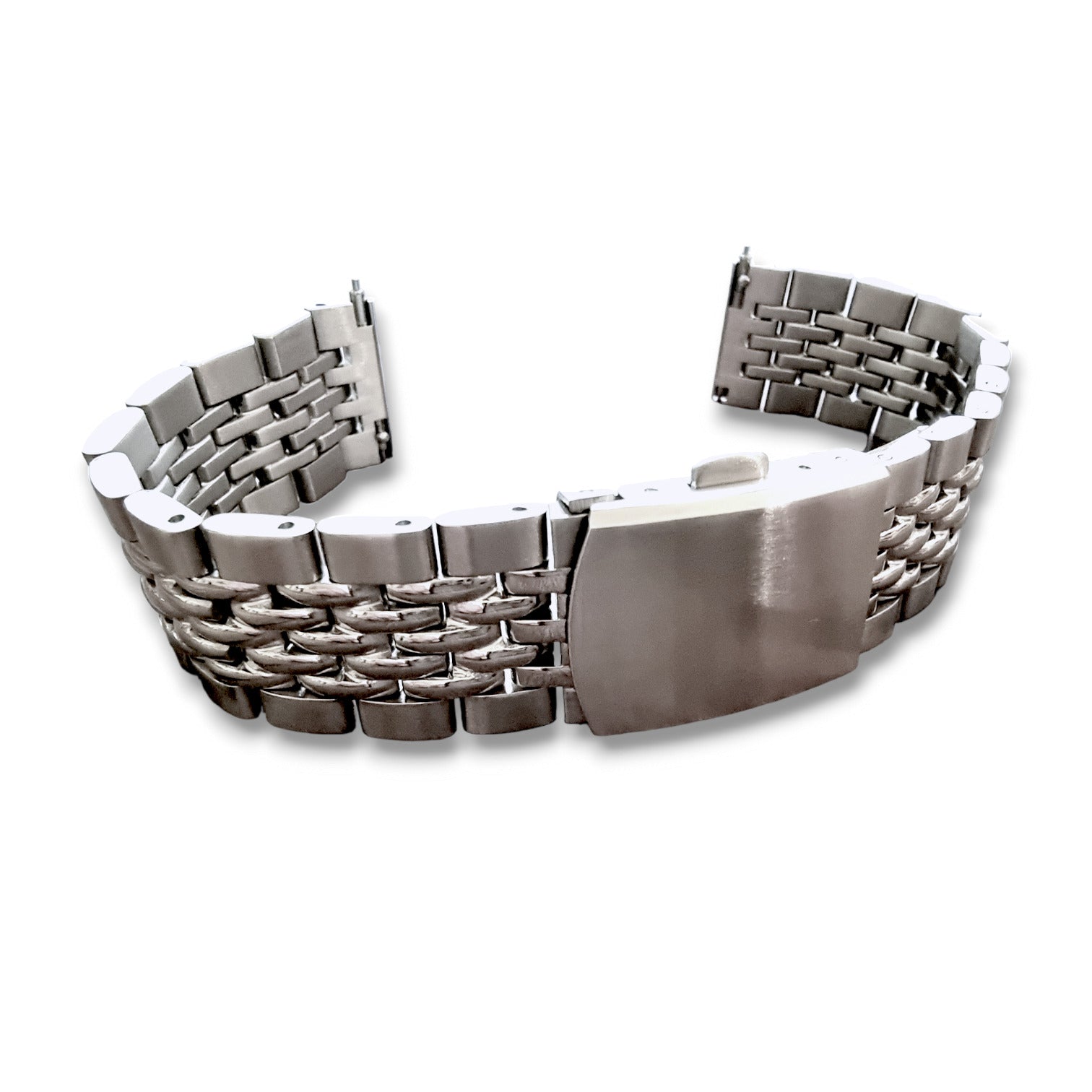 Stainless Steel Beads of Rice BOR Watch Strap Bracelet 22mm Quick