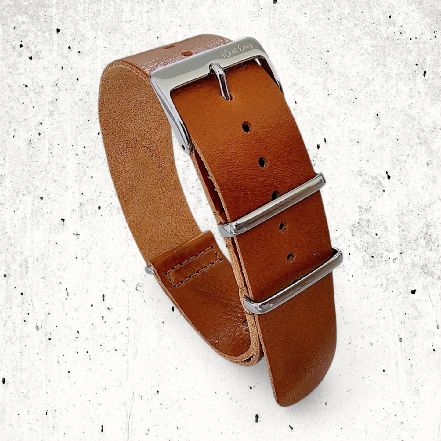 Italian Leather NATO Watch Strap 18mm 20mm 22mm Redish Brown