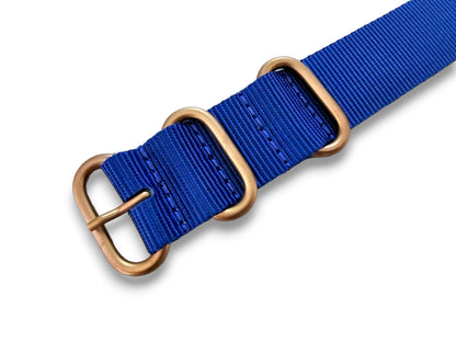 NATO Zulu G10 Nylon Watch Strap Bronze PVD Buckle 20mm 22mm