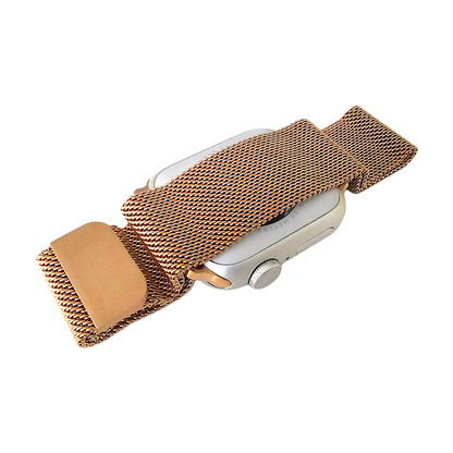 Milanese Steel Loop Bracelet For Apple Watch Retro Pink Gold