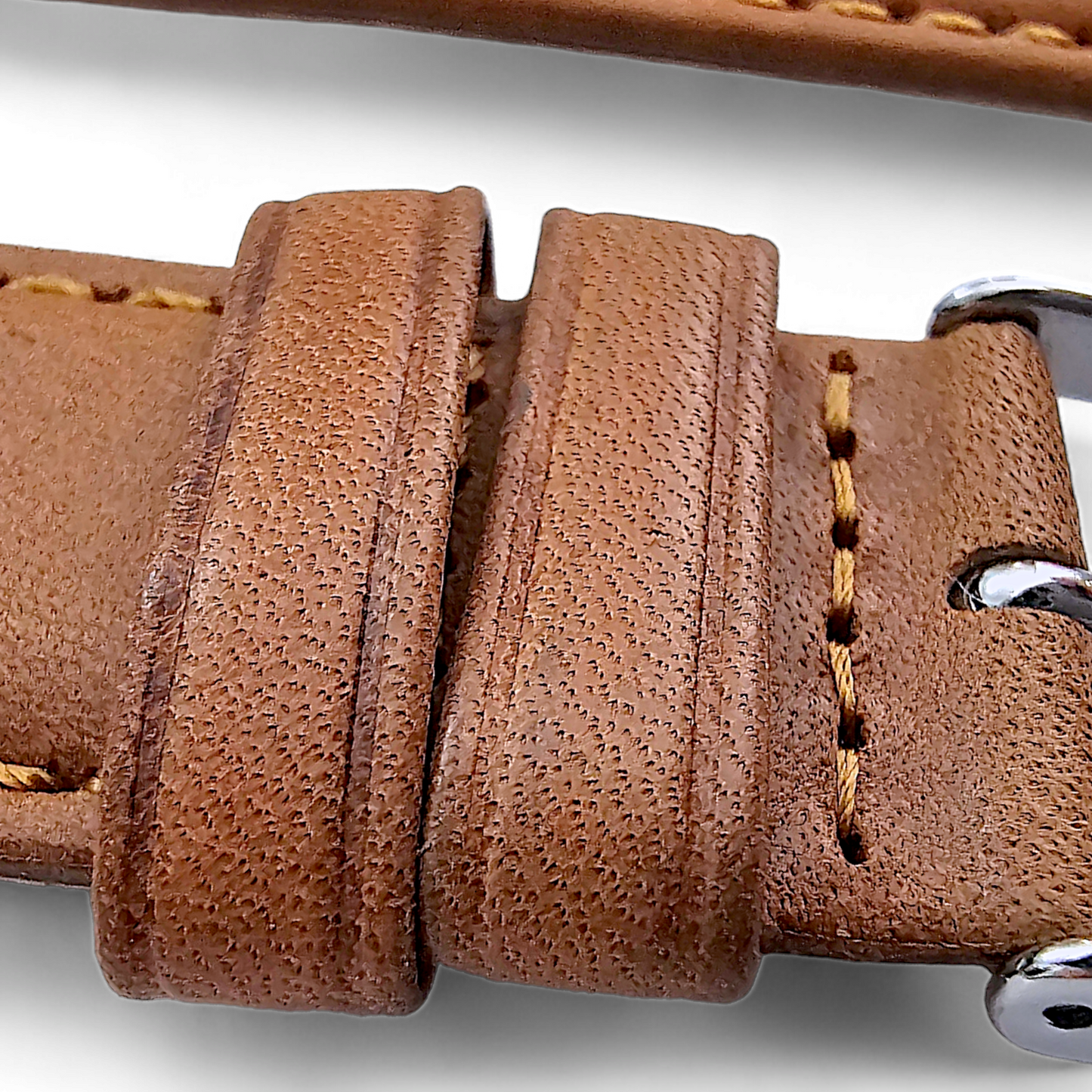 Horween Leather Watch Strap For Apple IWatch Caramel Brown