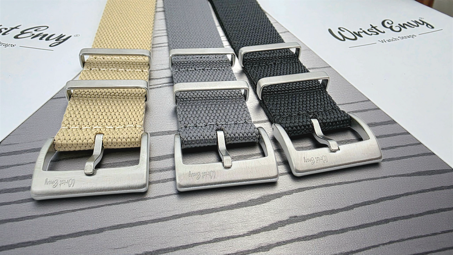 Arbor Hemp Black Buckle Military Watch Strap 20mm 22mm Desert Sand