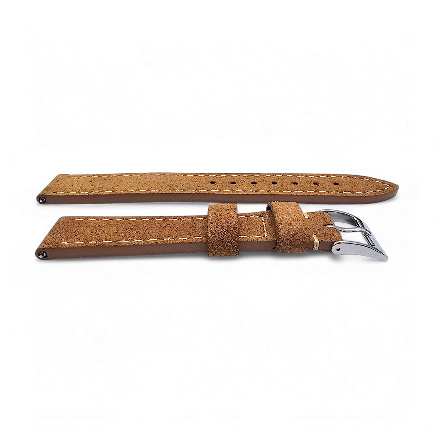 Italian Suede Watch Strap 20mm 22mm Light Brown