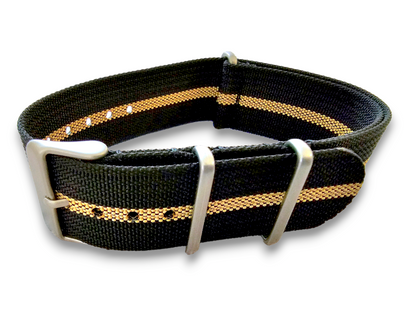 Ribbed Nylon NATO Watch Strap 1.4mm Thick 20mm 22mm