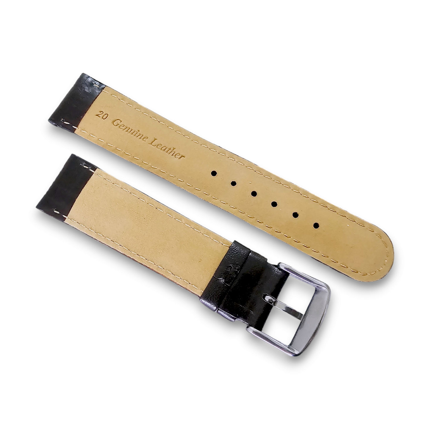 Padded Luxury Leather Watch Strap Band Stitched Mens Womens Ladies 8mm to 26mm