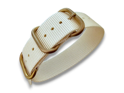 NATO Zulu G10 Nylon Watch Strap Bronze PVD Buckle 20mm 22mm